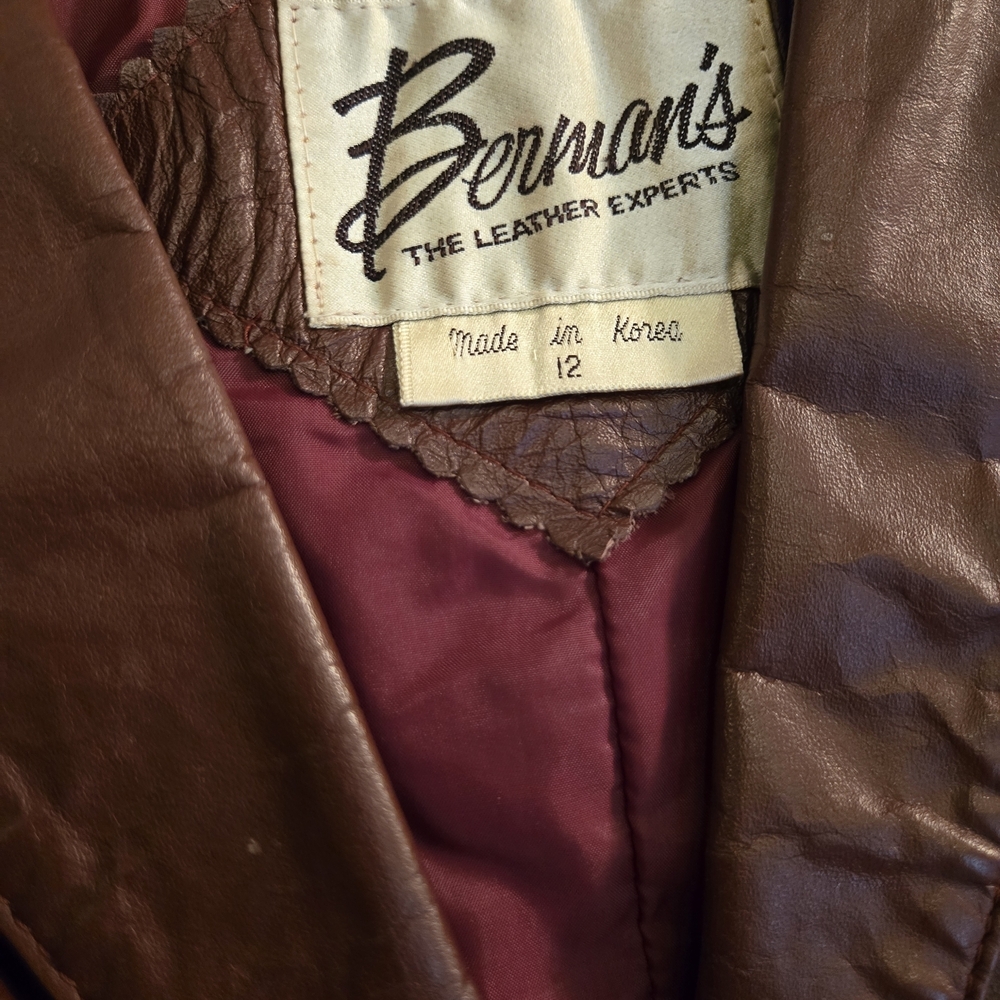 Berman's Women's Burgundy Blazer - Picture 2 of 5